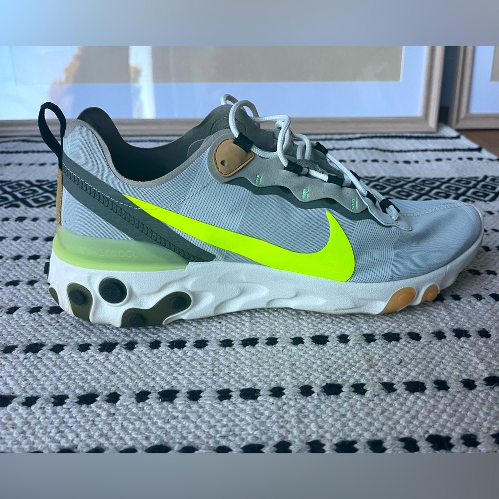 Nike Men's React Element 55 Spruce Aura Volt Athletic Sneakers Shoes Size 10.5